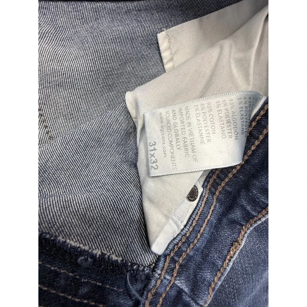 AG Adriano Goldschmied Tellis Modern Slim Jeans Mens 31x32 Blue Stretch Denim
